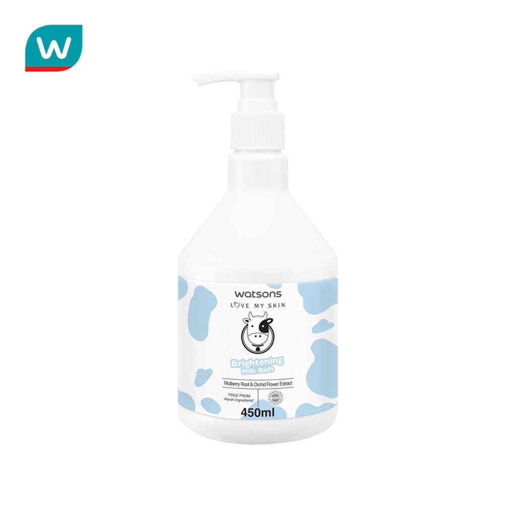 Watsons วัตสัน เลิฟ มาย สกิน ไบรท์เทนนิ่ง มิลค์ บาธ 450มล.