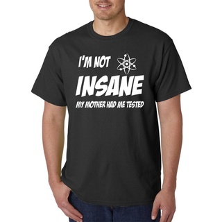 [COD]ขายดี เสื้อยืดลําลอง แขนสั้น พิมพ์ลาย Im Not INSANE My Mother Had Me Tested Sheldon Cooper สไตล์คลาสสิก สําหรับคู่