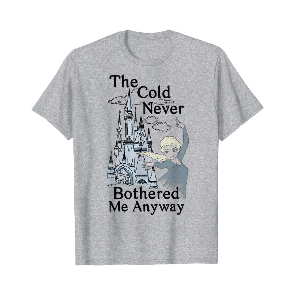 เสื้อยืดพิมพ์ลายกราฟฟิค Disney Frozen Elsa Cold Never สําหรับผู้หญิง ...