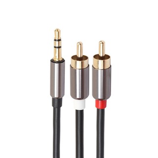 อะเเดปเตอร์ 1ม. 3.5 มม. Male Jack เป็น 2 RCA Male AUX Stereo Analog Audio Y