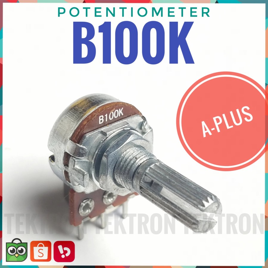 Potentiometer B100K Mono Potentiometer Potentiometer 100K Aplus A-Plus ORI