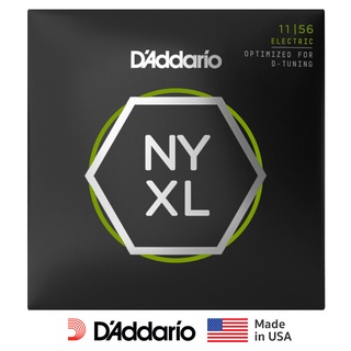 DAddario® สายกีตาร์ไฟฟ้า เบอร์ 11 วัสดุนิกเกิล รุ่น NYXL1156 (Medium Top / Extra Heavy Bottom, 11-56) ** Made in USA **