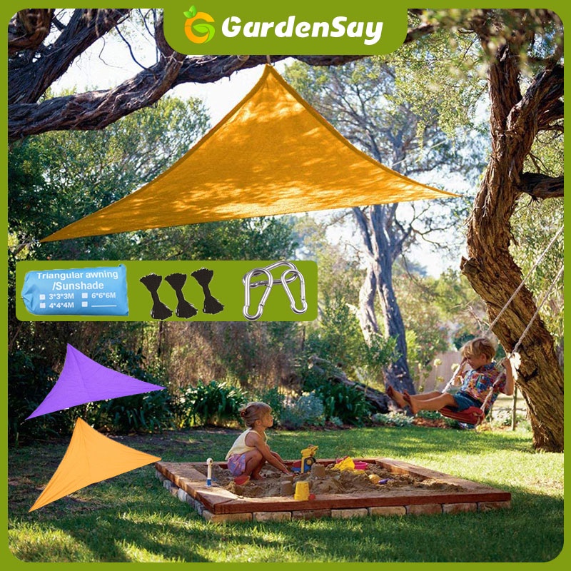 ผ้าใบบังแดด ผ้าใบกลางแจ้ง Sun Shade Sail ผ้าใบกันน้ำป้องกันยูวี90% น้ำหนักเบา แบบพกพา ง่ายต่อการใช้