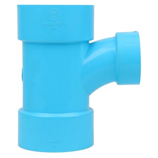 Joints REDUCING FAUCET TEE WYE PVC SCG 3"X2" LITE BLUE Pipe fitting Water supply system ข้อต่อ ข้อต่อสามทางทีวายลด-บาง S