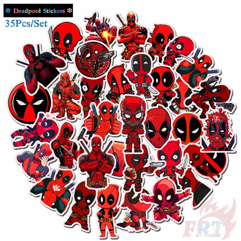 ❉ Marvel ป้ายสติกเกอร์ ❉ 35Pcs/Set Deadpool Wade Winston Wilson Mixed Doodle สติ๊กเกอร์