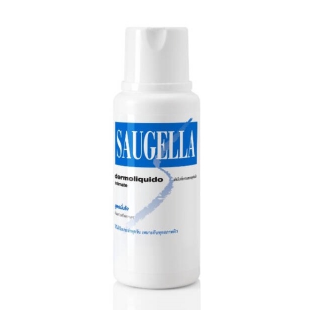 สีฟ้า Saugella Dermoliquido pH 3.5 ซอลเจลล่า เดอร์โมลิควิด ทำความสะอาด จุดซ่อนเร้น สำหรับใช้ประจำทุกวัน