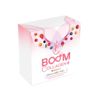 Boom collagen บูม คอลลาเจน คอลลาเจน ไตรเปปไทด์ อาหารเสริมที่ช่วยดูแลสุขภาพผิว ผม เล็บ (1 กล่อง )