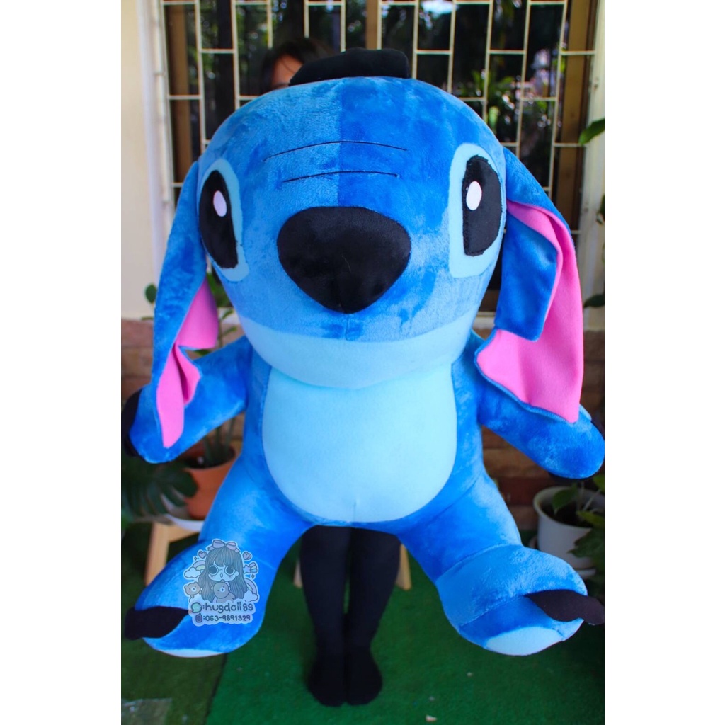 ตุ๊กตาสติช ตัวใหญ่ผ้าขนนุ่มทั้งตัว💙 ด้านในยัดใยสังเคราะห์