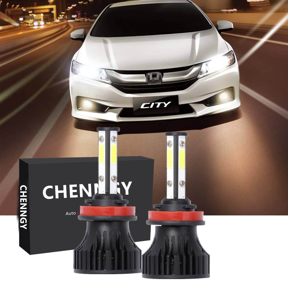 2 ชิ้น LED ไฟหน้า HeadLight H11 หลอดไฟสีขาวสดใสสําหรับ HONDA city t9a 2014-2019