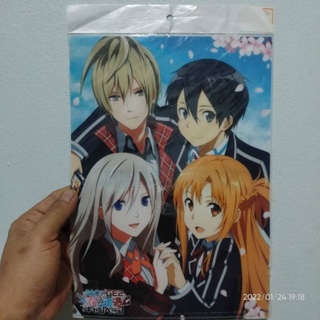 ลิขสิทธิ์แท้ แฟ้มA4 อนิเมะ คิริโตะ ซอร์ด อาร์ต ออนไลน์ Kiroto Sword Art Online Anime Cartoon Japan