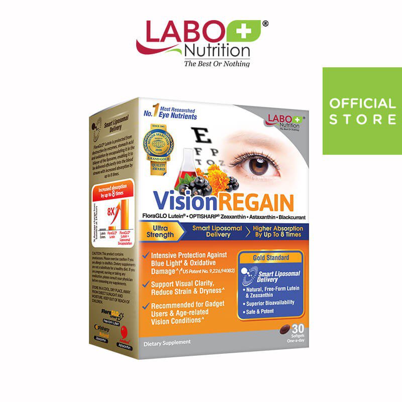 LABO Nutrition VisionREGAIN • 20mg FloraGLO Lutein • Astaxanthin