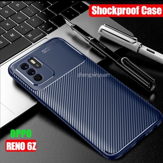 เคสโทรศัพท์ เคสกันกระแทก สำหรับ OPPO RENO6 6PRO RENO 6 Z Carbon Fiber TPU Shockproof Case For OPPO RENO 6Z RENO6 Z RENO 6PRO Soft Case