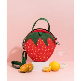 CANDY CANE BAG - Fruitori Cross body Bag กระเป๋าสะพายข้าง มีหูหิ้ว / ถอดปรับสายได้ แบบปักเต็มลูก (ของแท้100%)