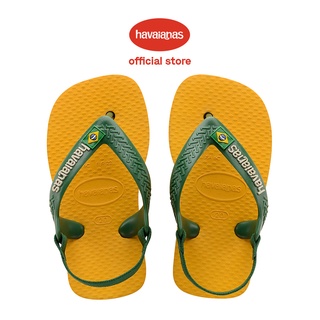 Havaianas Baby Brasil Logo II รองเท้าแตะ ลายกล้วย สีเหลือง