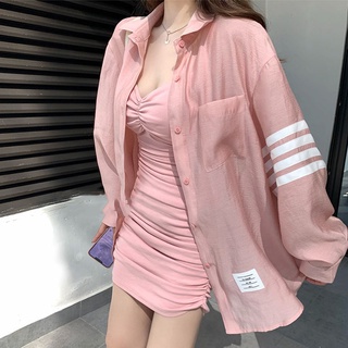มาแรง | พร้อมส่ง เสื้อยืดแขนยาว ผ้าชีฟอง และกระโปรงพลีท กันแดด เก็บสะโพก แบบสุภาพ สําหรับผู้หญิง