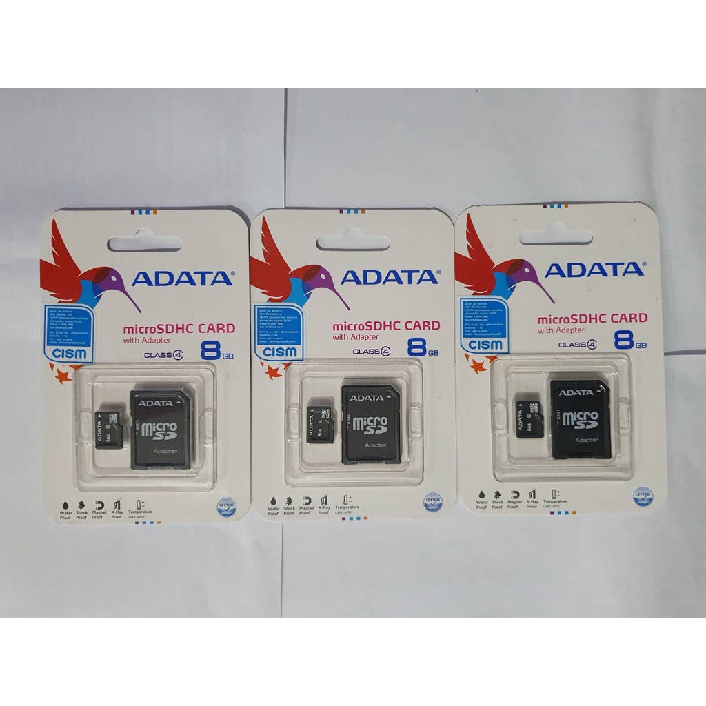 Micro SDHC Card with Adapter ADATA Class4 8GB