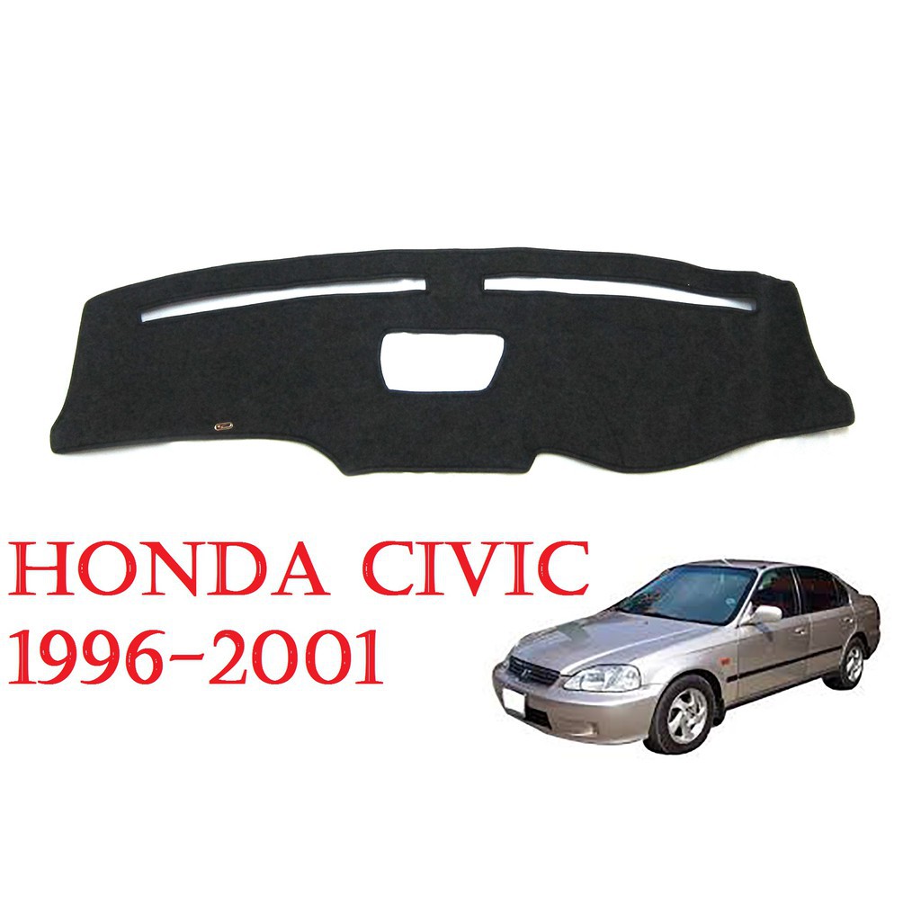(1ชิ้น) พรมปูคอนโซลหน้ารถเก๋ง ฮอนด้า ซีวิค 1996-2001 Honda Civic รุ่นตาโต 4 ประตู พรมปูคอนโซล พรมปูแผงหน้าปัด พรมหน้ารถ