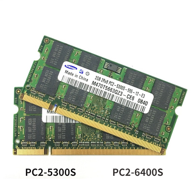 มีสินค้าหน่วยความจำ Samsung DDR2 2X4GB 800MHz 667MHz PC2-5300S หน่วยความจำแล็ปท็อป 2GB RAM 200Pin 1.8V SODIMM RAM โมดูล