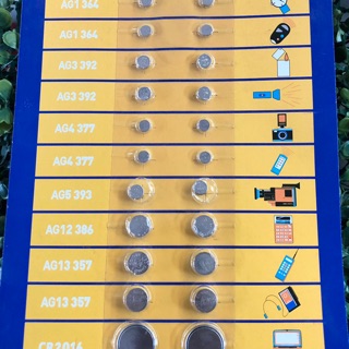 แพคถ่านกระดุมสุดคุ้ม22ชิ้นคละขนาด