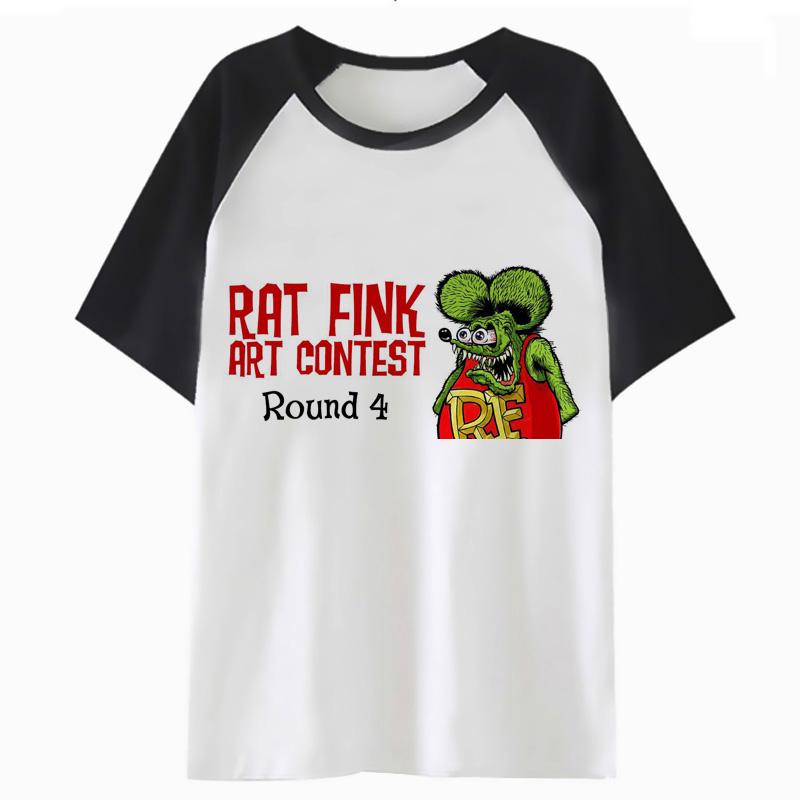 Rat fink 2018 เสื้อยืดแฟชั่น พิมพ์ลายตัวอักษร สไตล์ฮิปฮอป pakaian