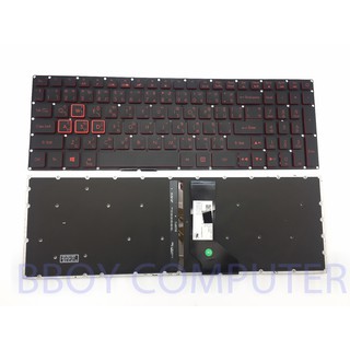 ACER Keyboard คีย์บอร์ด ACER NITRO 5 AN515-51 51-57SV Red Letter พร้อม Backlight ไทย-อังกฤษ