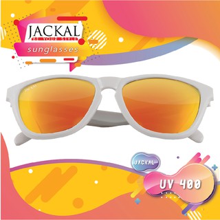 JACKAL SUNGLASSES แว่นตากันแดด รุ่น TRAVELLER JS101 (Matte Transparent/Gold-Red Mirror Lens)