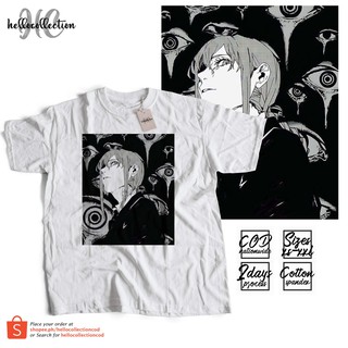 Anime Shirt Chainsaw Man - Makima BW Eyes Scary เสื้อยืด