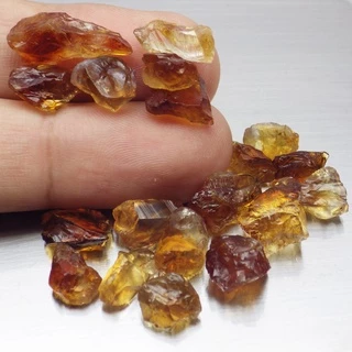 พลอย ก้อน ดิบ ซิทริน ธรรมชาติ แท้ ( Natural Citrine ) หนักรวม 50 กะรัต
