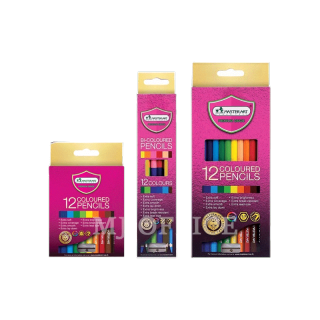 สีไม้ Master Art มาสเตอร์อาร์ต colored pencils ดินสอสี 12 สี 1 หัว 2 หัว แบบยาว