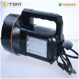 ไฟฉายขนาดใหญ่ LED 10W ชาร์จไฟบ้านได้ ไฟหน้า+ไฟข้าง ไฟฉาย ไฟฉายเดินป่า รุ่น KM-2672 ไฟฉายแรงสูง