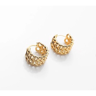 Ruthless Studio - Chain Earring - ต่างหูห่วงมีดีเทลที่ใส่ได้ทุกวัน