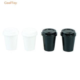 Cooltoy โมเดลแก้วกาแฟเปล่า ขนาดมินิ 1:12 สําหรับตกแต่งบ้านตุ๊กตา 2 ชิ้น