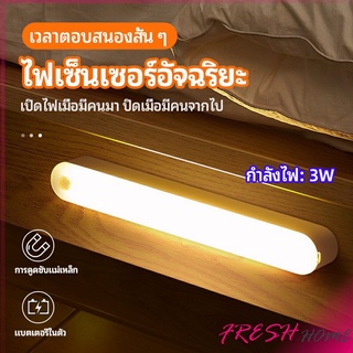 ไฟเซ็นเซอร์  LED ไร้สายตรวจจับการเคลือนไหว แสงสว่างกลางคืนมีพร้อมจัดส่ง  human body sensor light