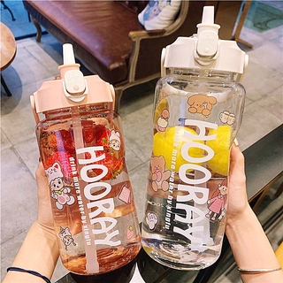 พร้อมส่ง ขวดน้ำ2000ml บอกเวลากระตุ้นการดื่ม