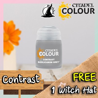 (Contrast) BASILICANUM GREY : Citadel Paint แถมฟรี 1 Witch Hat