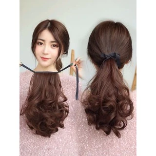 linghongli หางม้า แบบผูกเชือก ลอน ยาว38/48/58cm D15