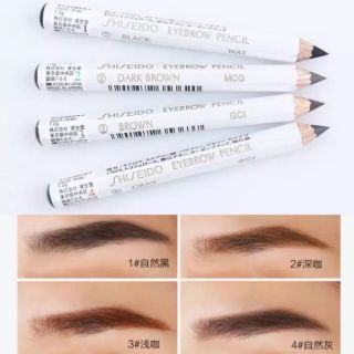 Shiseido Eyebrow pencil ดินสอเขียนคิ้ว NO.3 สีนำ้ตาลแดง ของแท้100% ฉลากไทย
