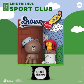 ไลน์เฟรนด์ Diorama Stage Line Friends D-Stage DS-104 Brown &amp; Friends Dream-Selected Series Sports Club by Beast Kingdom