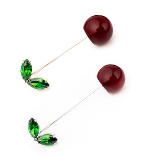 AR-Kang Collection***Ear Cuff แฟชั่นRed-glass , Emerald-Cz (เงินแท้92.5%)