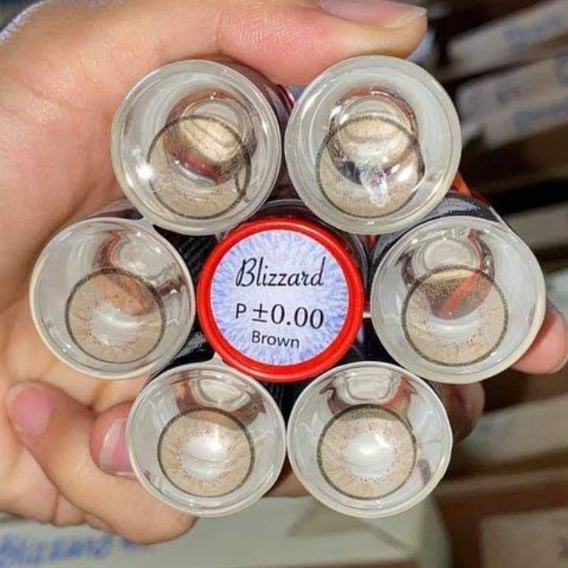 คอนแทคเลนส์ รุ่น Blizzard สีเทา/ตาล Gray/Brown สายตาปกติ (0.00)