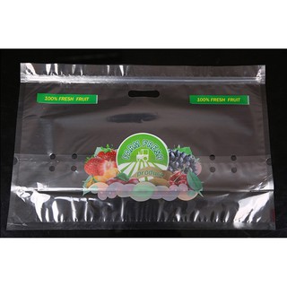 (สินค้าขายต่อใบ) ถุงซิปเจาะช่องขนาด 28*22+8 ซ.ม.