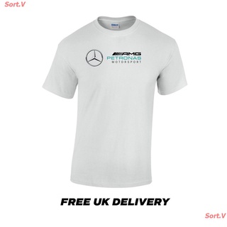 Sort.V New เสื้อยืดพิมพ์ลาย Mercedes Benz Amg F 1 สําหรับผู้หญิง เสื้อยืดผ้าฝ้าย