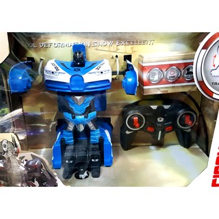 firstbuy_ของเล่นหุ่นยนต์แปลงร่าง Car Transformer  ด้วยวิทยุบังคับ  (สีน้ำเงิน)