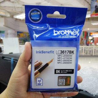 BROTHER LC-3617 สีดำ (BK) 12.5ml. ตลับหมึกอิงค์เจ็ท (ของแท้ 100%)​