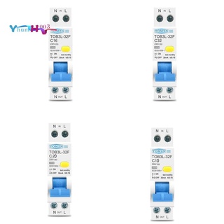 Tomzn เบรกเกอร์วงจรอัตโนมัติ 18 มม. 230V RCBO 1P+N 6KA ป้องกันการรั่วไหล