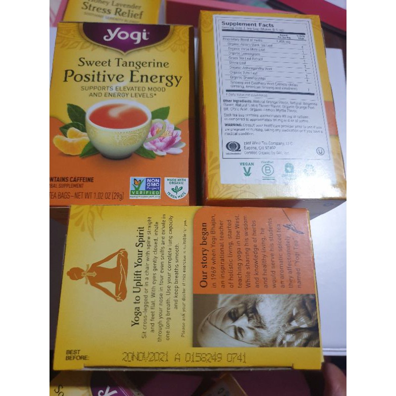 ชา yogi Sweet Tangerine Positive Energy