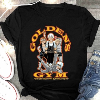 เสื้อยืด ผ้าฝ้าย 100% พิมพ์ลาย Goldens GymS-5XL