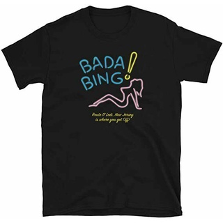 เสื้อยืด ผ้าฝ้าย 100% พิมพ์ลาย Bada Bing The Sopranos สไตล์คลาสสิก คุณภาพดี สําหรับผู้ชายS-5XL