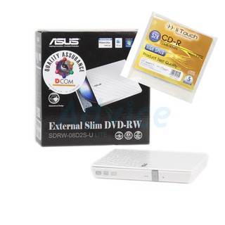 ExtSlim DVD RW 8X Asus รุ่น 08D2S-U Lite (White)