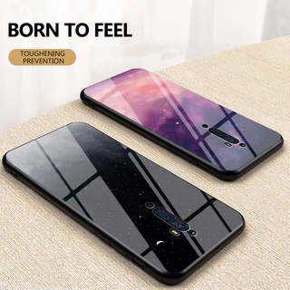 เคสโทรศัพท์กระจกเทมเปอร์สตาร์รี่สกายสำหรับ OPPO Reno2 Reno2Z Reno2F RenoZ Reno3 Reno10X Reno 2 2Z 2F Z F 3 Pro 10X Zoom CPH1907 CPH1989 CPH1945 CPH1951 ฝาหลังแบบแข็งกันกระแทก, ปลอกสีสันสดใสป้องกันรอยขีดข่วน, เคสมือถือลายพระจันทร์และดาวสวยๆ